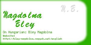 magdolna bley business card